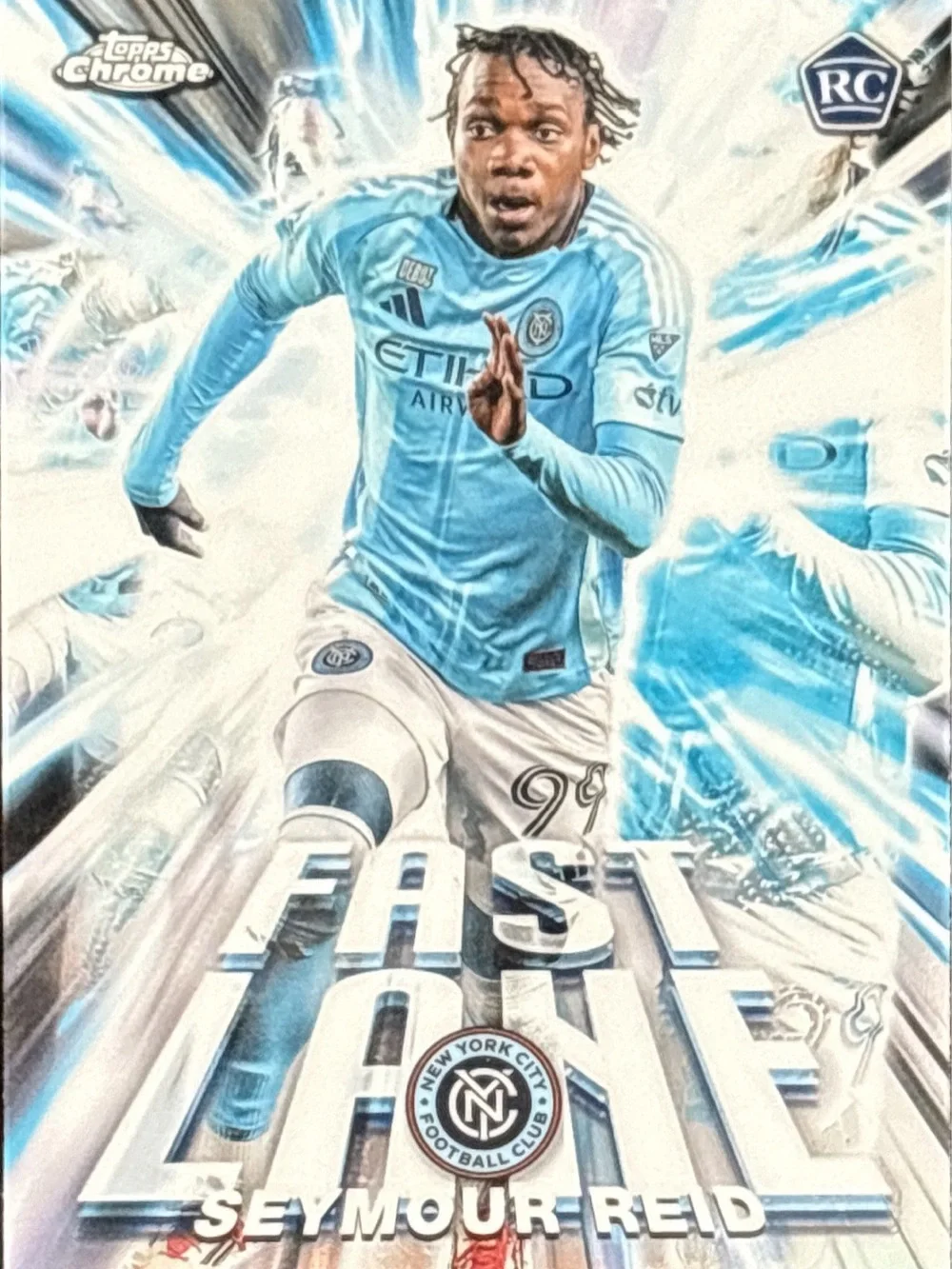Topps Chrome Seymour Reid Fast Line Rookie Soccer Card